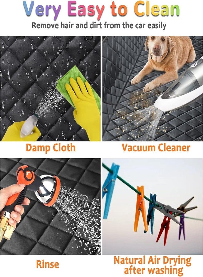 TAOCOCO 6 in 1 Convertible Dog Car Seat Cover for Back Seat (Full Black, Standard (53" W x 59" L)) - Image 2